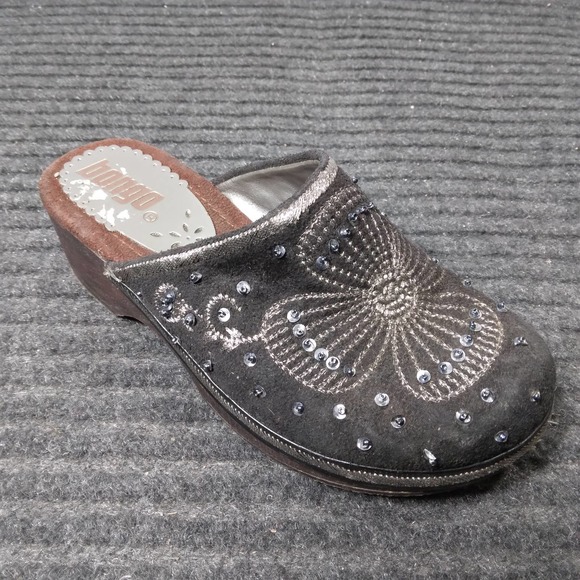 Bongo Girls Daisy Clogs Sandals Black - Picture 3 of 11